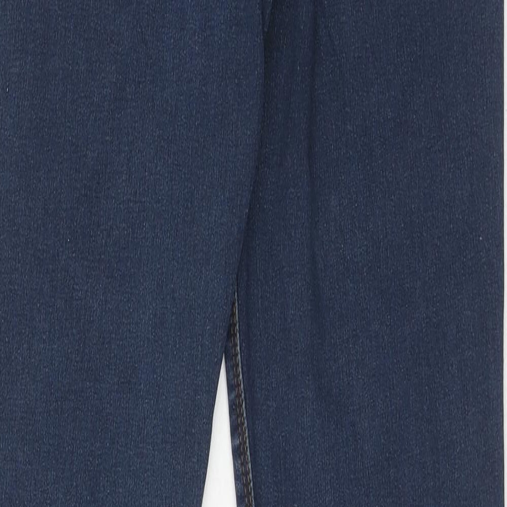 Missguided Womens Blue Cotton Skinny Jeans Size 10 Regular Zip