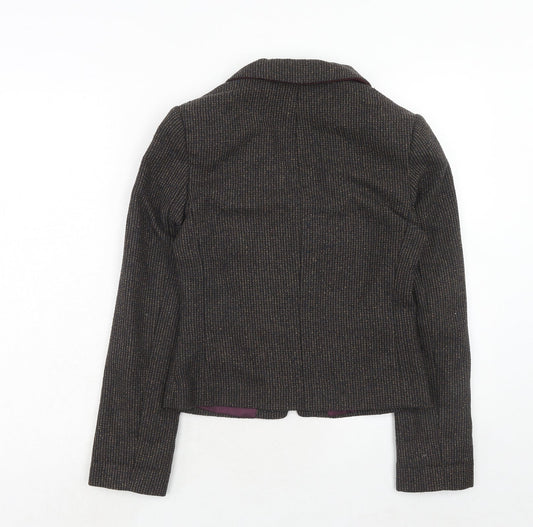 New Look Womens Brown Polyester Jacket Blazer Size 8