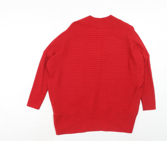 Womens UK Size S River Island Red Pullover Jumper