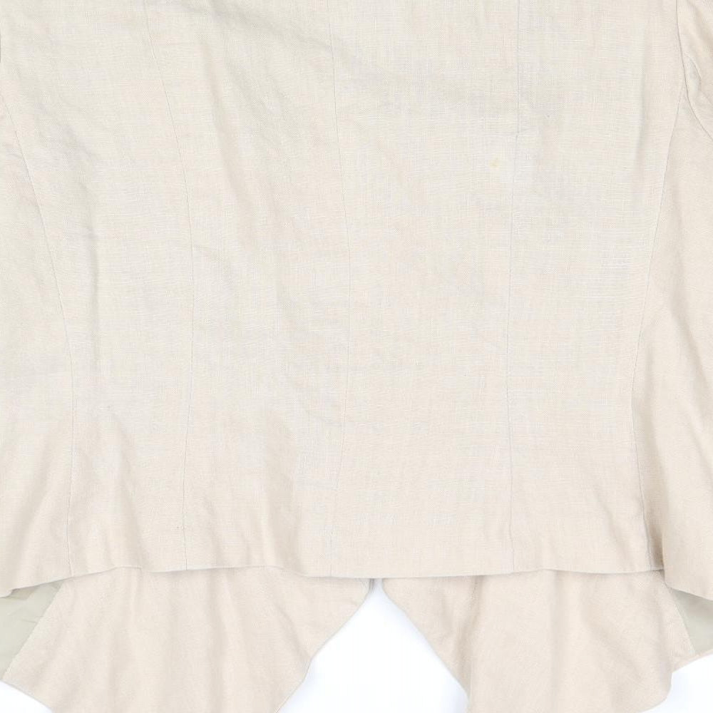 Principles Womens Beige Jacket Blazer Size 12