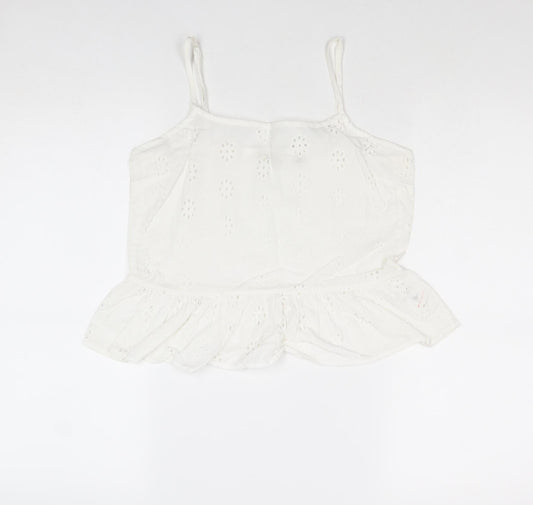Womens UK Size 6 Jack Wills White Cropped Tank