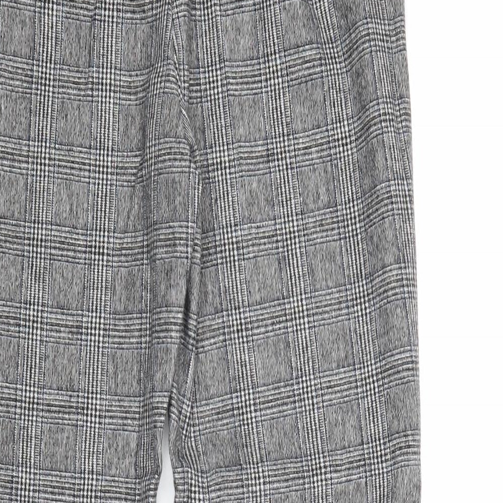 Womens UK Size 8 Marks and Spencer Regular Fit Carrot Grey Trousers