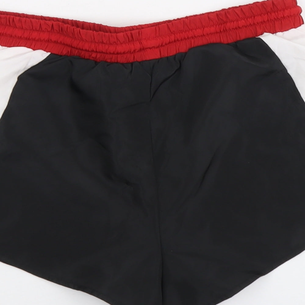 PRETTYLITTLETHING Womens Multicoloured Striped Polyester Sweat Shorts Size 6 L3 in Regular Drawstring