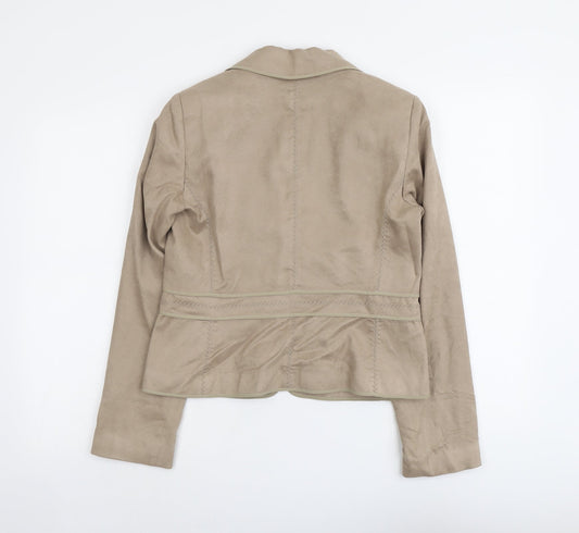 Marks and Spencer Womens Beige Polyester Jacket Blazer Size 12