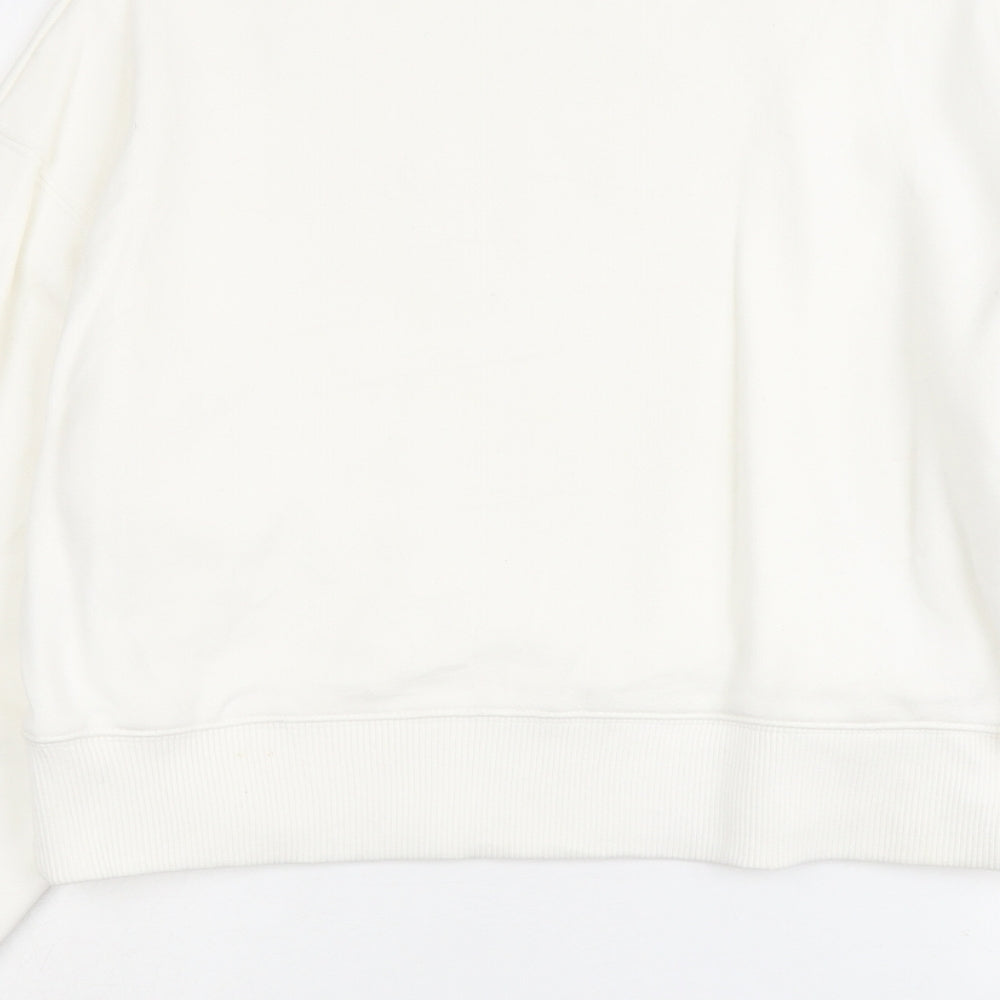 H&M Womens Ivory Cotton Pullover Sweatshirt Size S Pullover - Chèrie