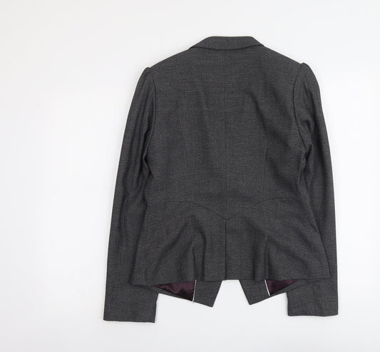 NEXT Womens Grey Polyester Jacket Suit Jacket Size 12
