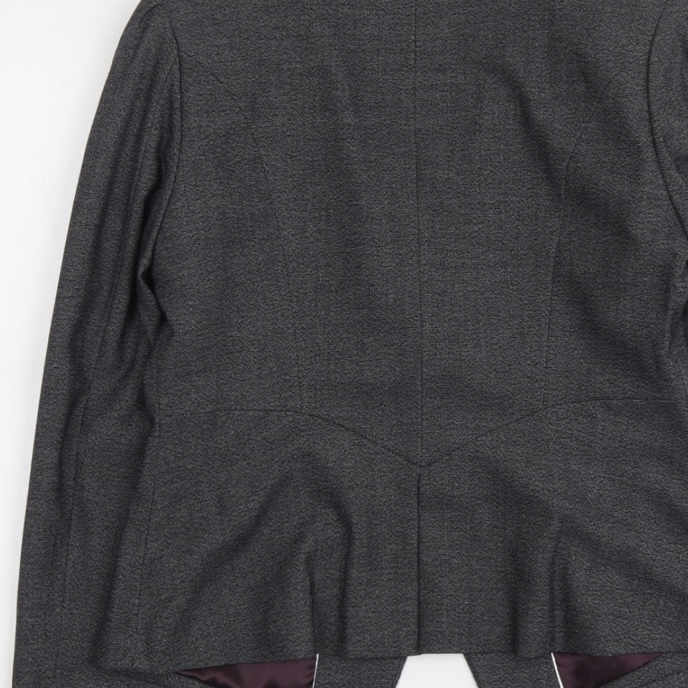 NEXT Womens Grey Polyester Jacket Suit Jacket Size 12