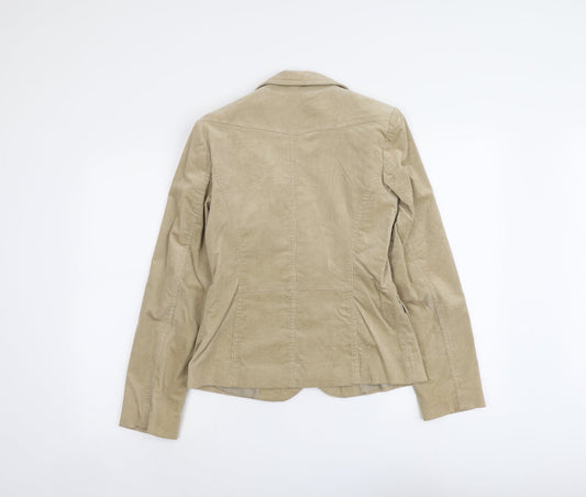 New Look Womens Beige Jacket Size 10 Button