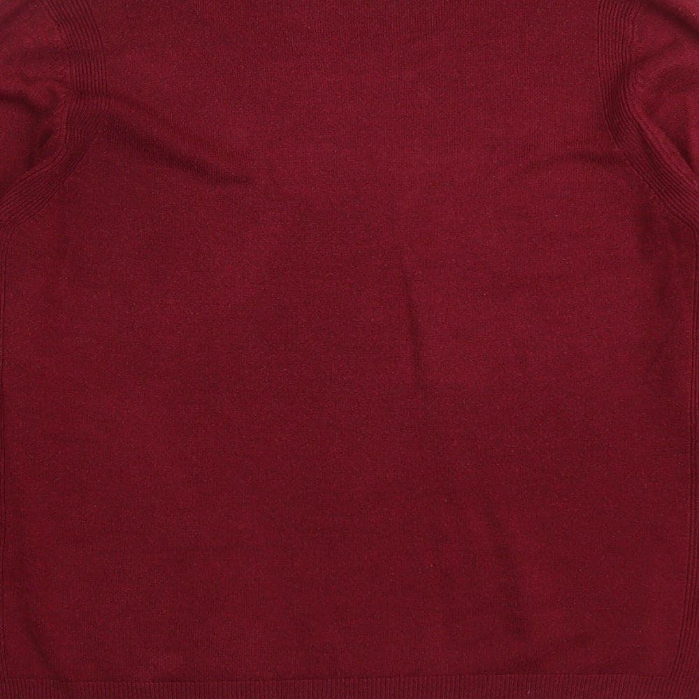 Womens UK Size 14 Marks and Spencer Red Pullover Jumper