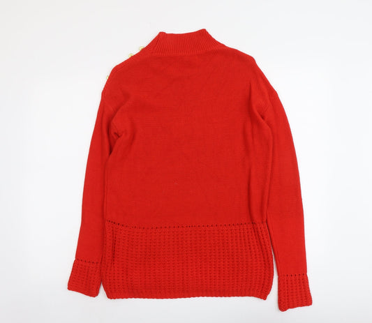 Womens UK Size 8 NEXT Red Pullover Jumper