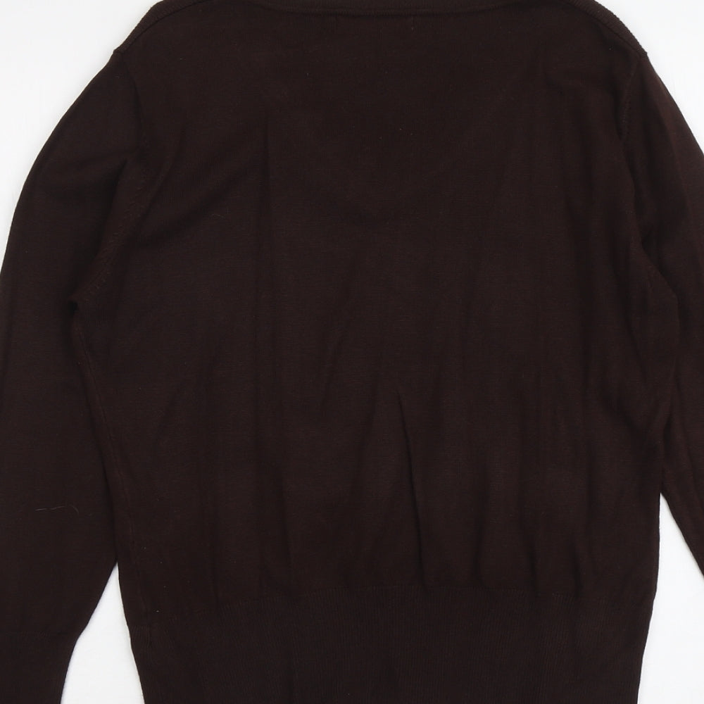 Womens UK Size M Just Elegance Brown Pullover Jumper