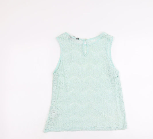 Womens UK Size 12 New Look Green Basic Tank