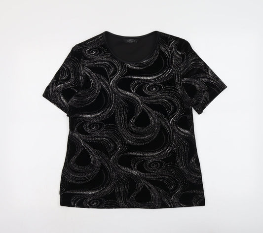Womens UK Size S Bonmarché Black Basic Blouse