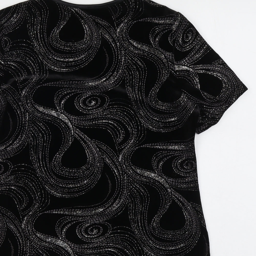 Womens UK Size S Bonmarché Black Basic Blouse