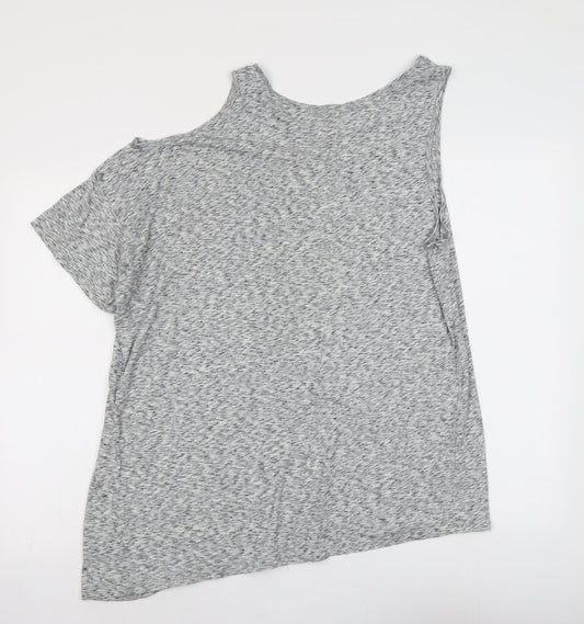 Womens UK Size 10 Topshop Grey Basic Blouse