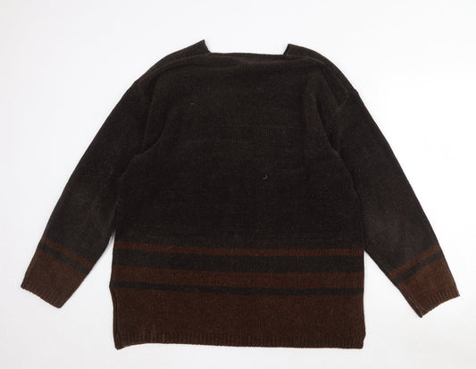 Womens UK Size M Debbie Morgan Brown Pullover Jumper