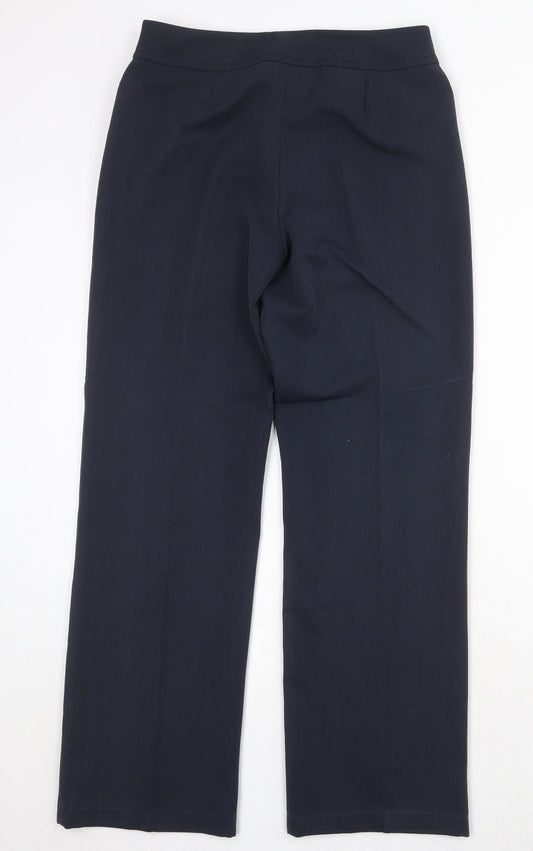 Womens UK Size 8 BHS Regular Fit Dress Pants Blue Trousers
