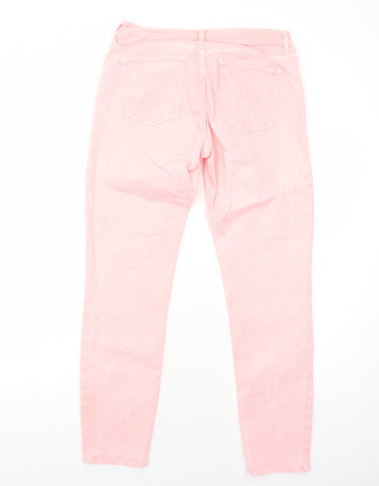 Gap Womens Pink Cotton Skinny Jeans Size 8 Regular Zip