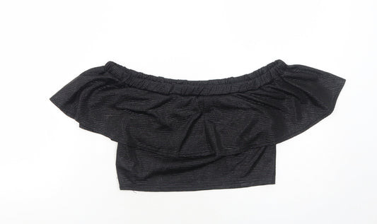 Womens UK Size 10 Lipsy Black Cropped Tank