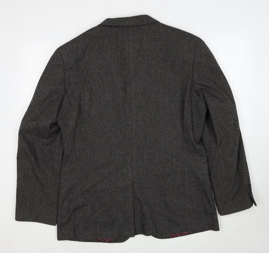 Mens UK Size L Boston Crew Regular Grey Suit Jacket