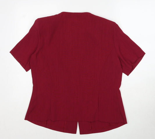 Berkertex Womens Red Jacket Blazer Size 16 Button