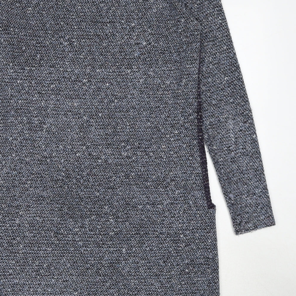 Stock Shop Womens Black Colourblock Polyester Jumper Dress Size S Round Neck Pullover
