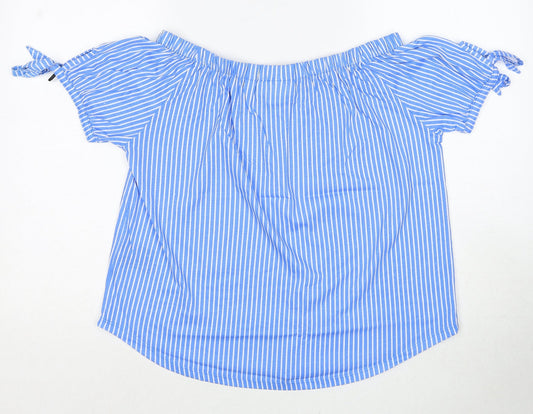 Womens UK Size XS H&M Blue Basic Blouse