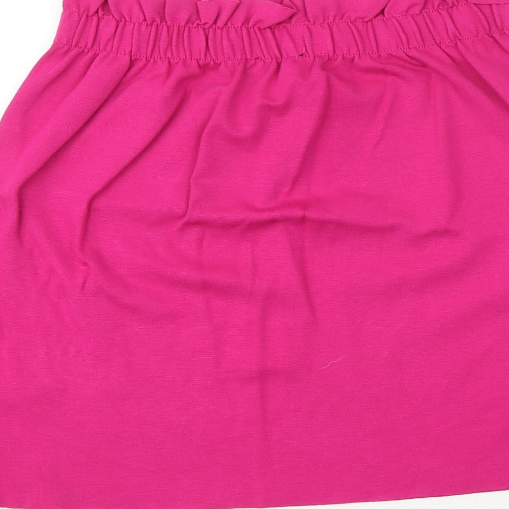 Bershka Womens Pink Polyester Mini Skirt Size S