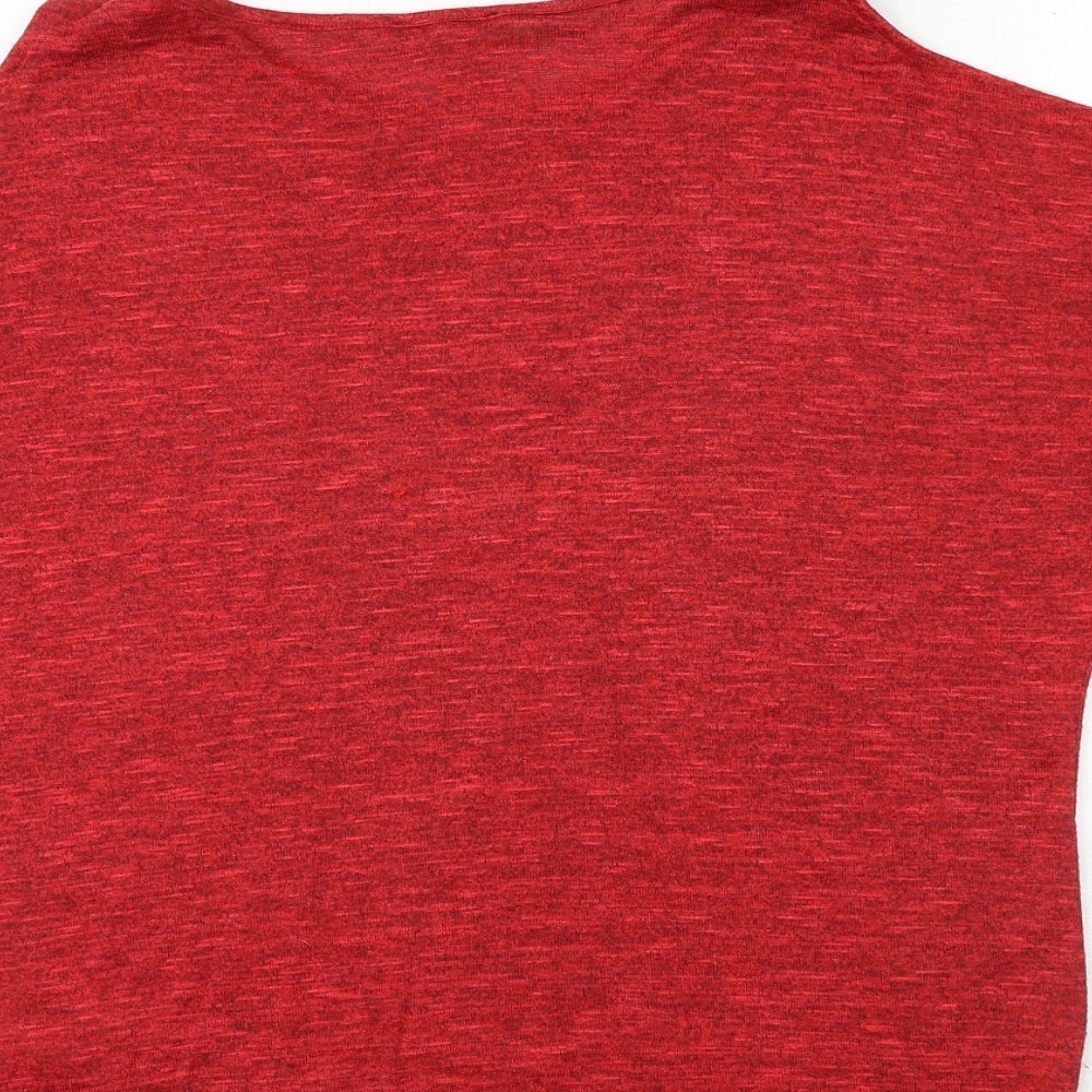 Womens UK Size S New Look Red Basic Blouse