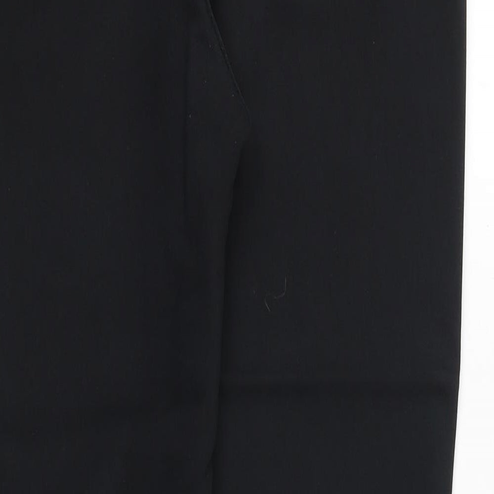 CC Womens Black Polyester Trousers Size 10 Regular Zip