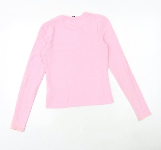 Womens UK Size S H&M Pink Pullover Jumper