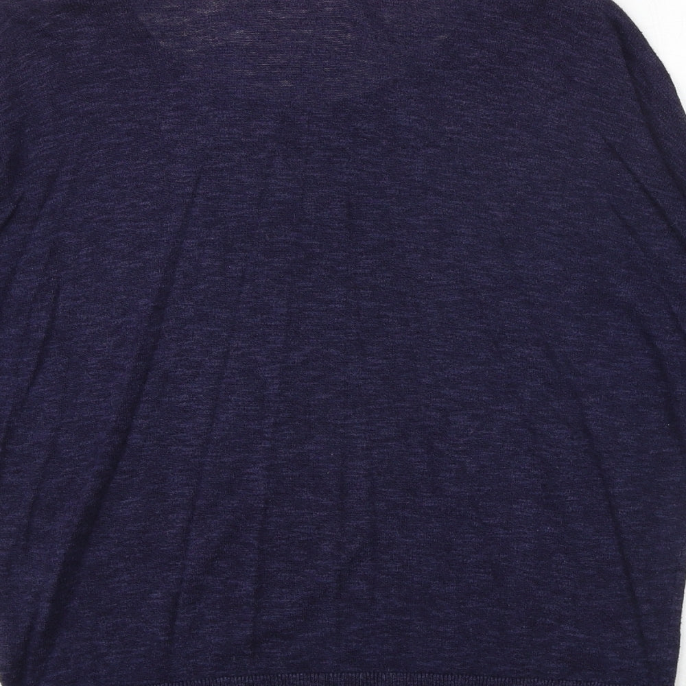 Gap Womens Purple Round Neck Cotton Pullover Jumper Size S