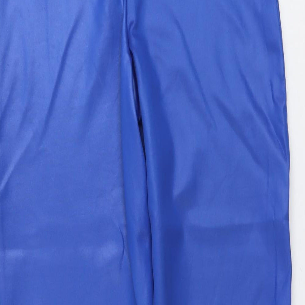 Womens UK Size 10 Boohoo Regular Fit Blue Trousers