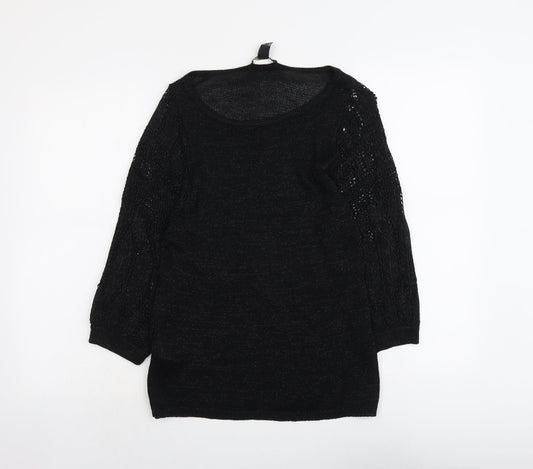 Womens UK Size L Mango Black Pullover Jumper