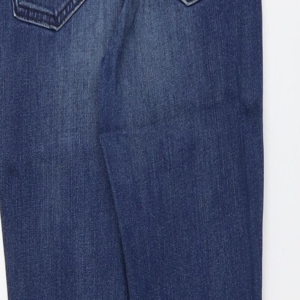 Gap Womens Blue Cotton Straight Jeans Size 6 L27 in Regular Button