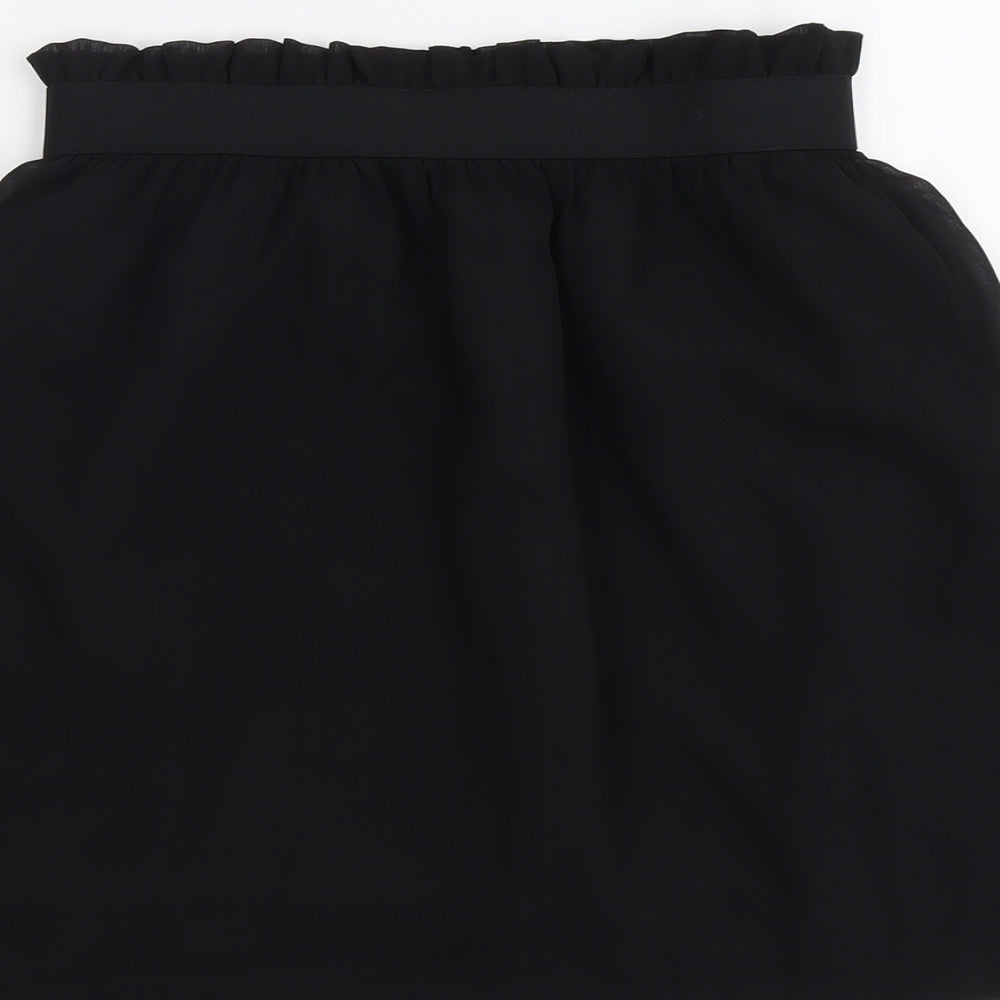 H&M Womens Black Polyester Mini Skirt Size 28 in