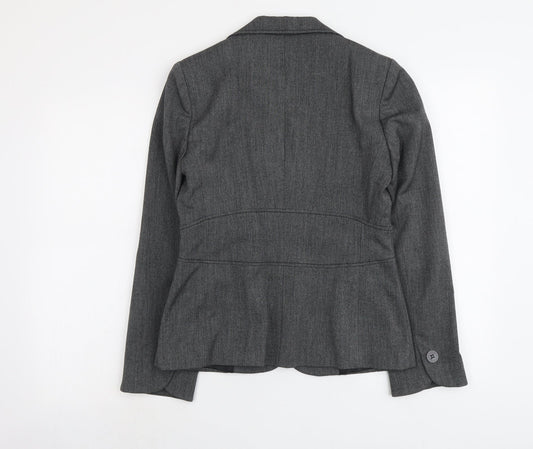 BHS Womens Grey Polyester Jacket Suit Jacket Size 10