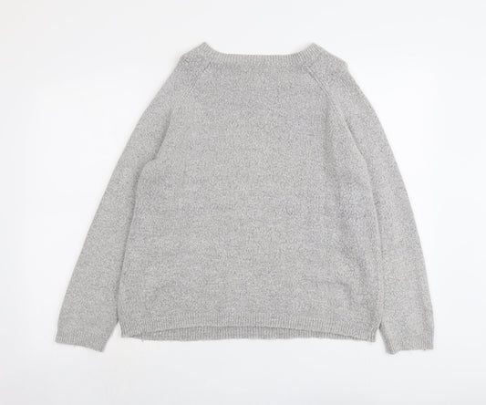 Womens UK Size L Soaked in Luxury Grey Pullover Jumper