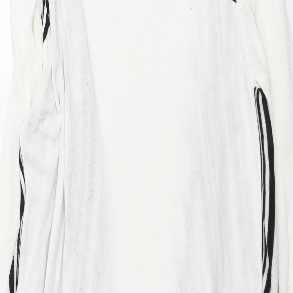 Womens UK Size L Fransa White Cardigan Jumper