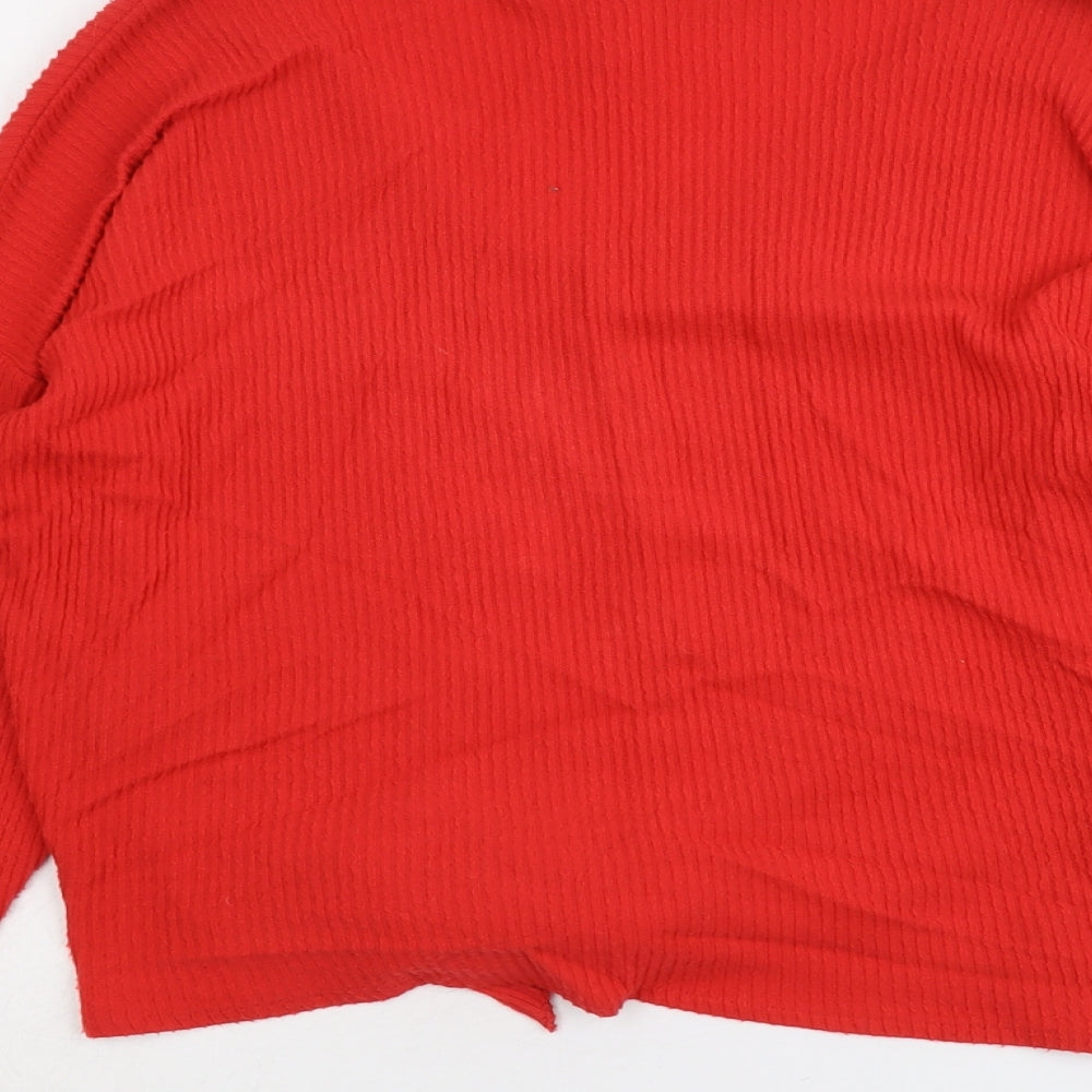 Womens UK Size S New Look Red Pullover Jumper
