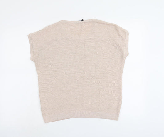 Dorothy Perkins Womens Pink Round Neck Viscose Pullover Jumper Size 14