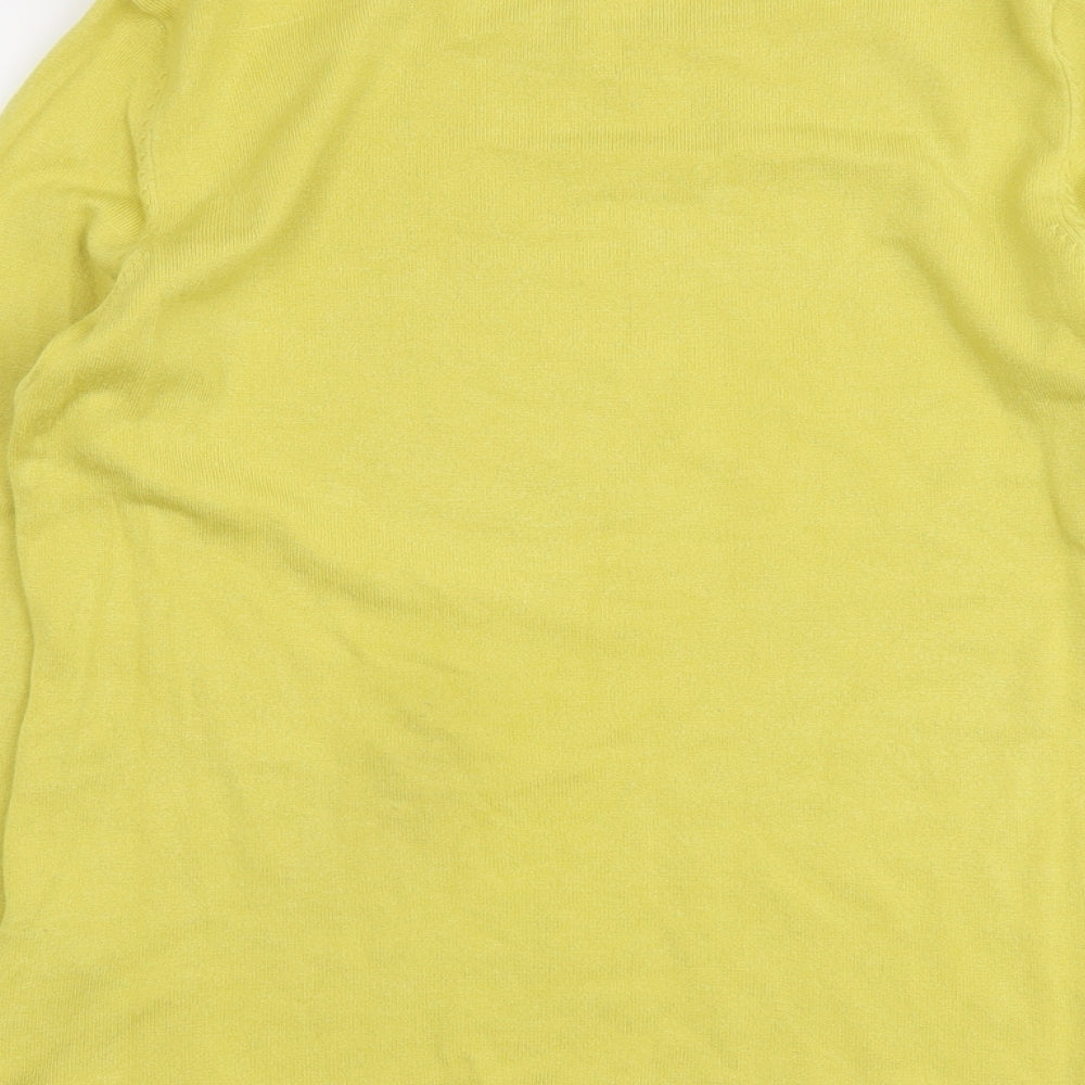Womens UK Size 12 M&Co Yellow Pullover Jumper