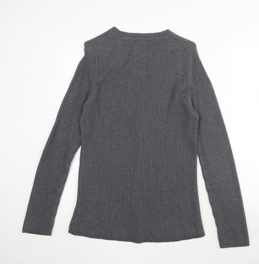 Gap Womens Green Round Neck 100% Cotton Pullover Jumper Size S