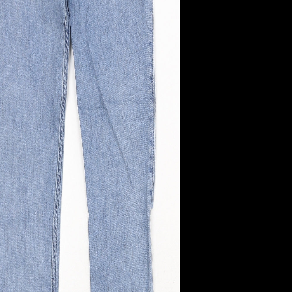 Hollister Womens Blue Cotton Skinny Jeans Size 27 in Regular Zip - Embroidered Pockets