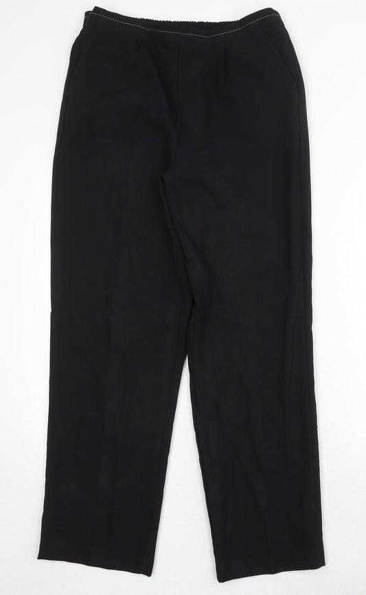Womens UK Size 12 Bonmarché Regular Fit Black Trousers
