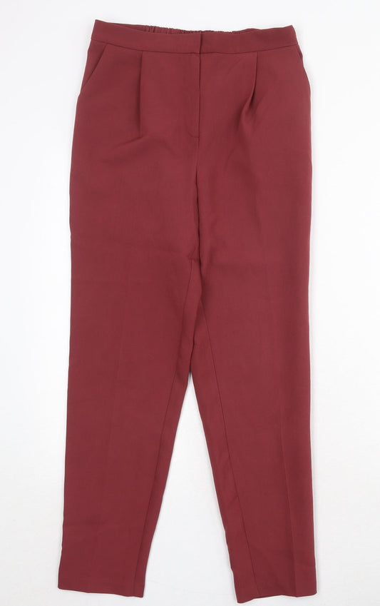 Womens UK Size 8 New Look Regular Fit Chino Red Trousers