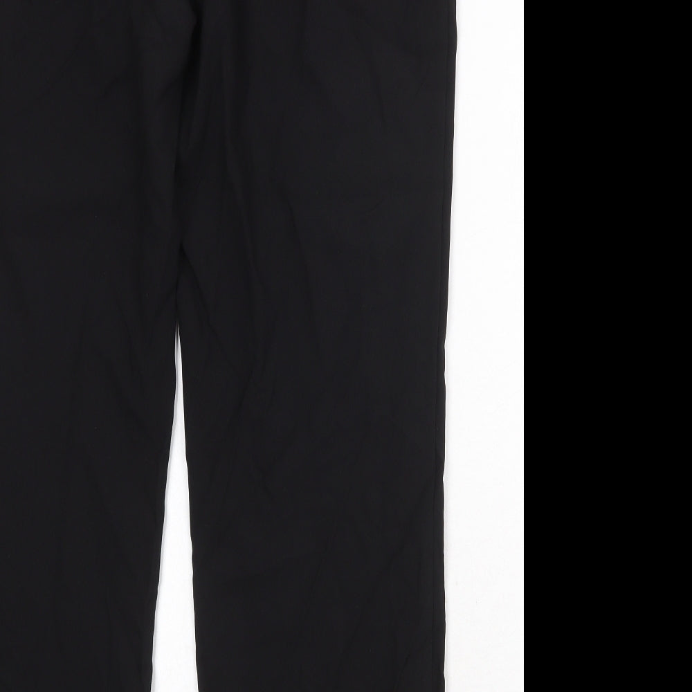 Capsule Womens Black Polyester Trousers Size 16 Regular Zip