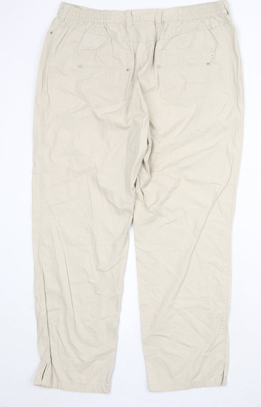 Womens UK Size 36 in Toni Regular Fit Capri Beige Trousers