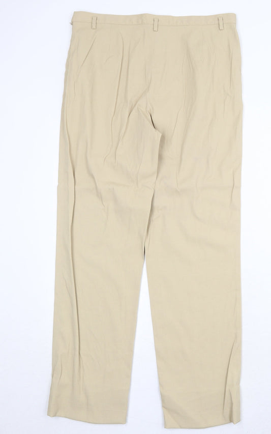 Womens UK Size 12 Episode Regular Fit Beige Trousers