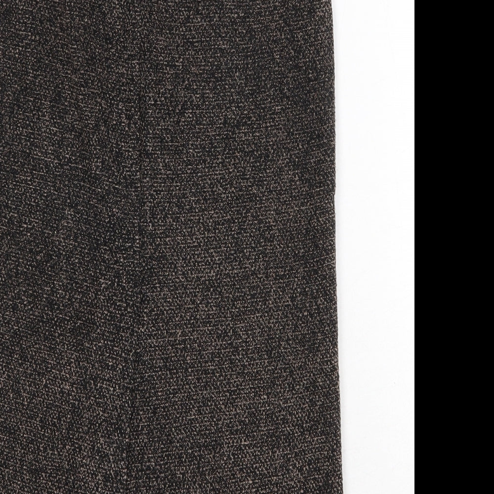 Marks and Spencer Womens Brown Polyester A-Line Skirt Size 8